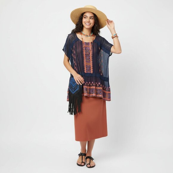 Embroidered Tunic Top By A Beautiful Soul NEW 18 20 Plus - Picture 9 of 9